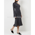Navy Pinstripe One Shoulder Dress Manufacture Wholesale Fashion Women Apparel (TA4051D)
